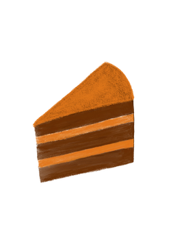 초코 조각 케익